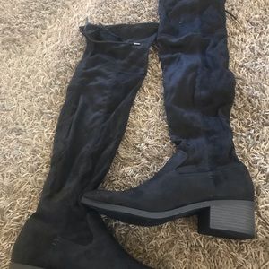 Womens black over the knee boot size 9